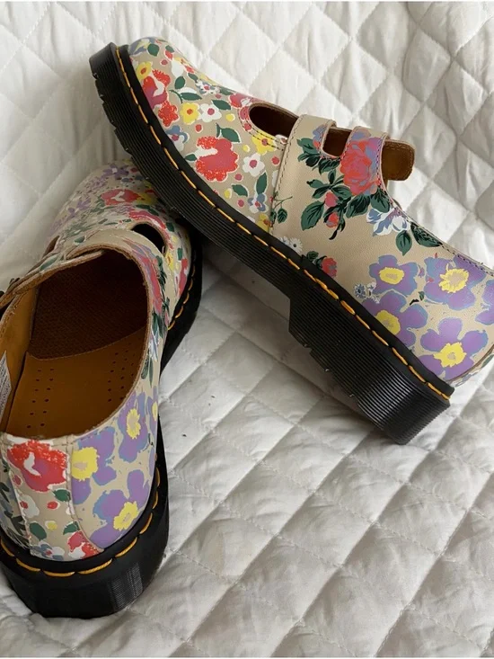 Dr. Martens Tan Leather Mary Jane Shoes - Picture 6 of 8